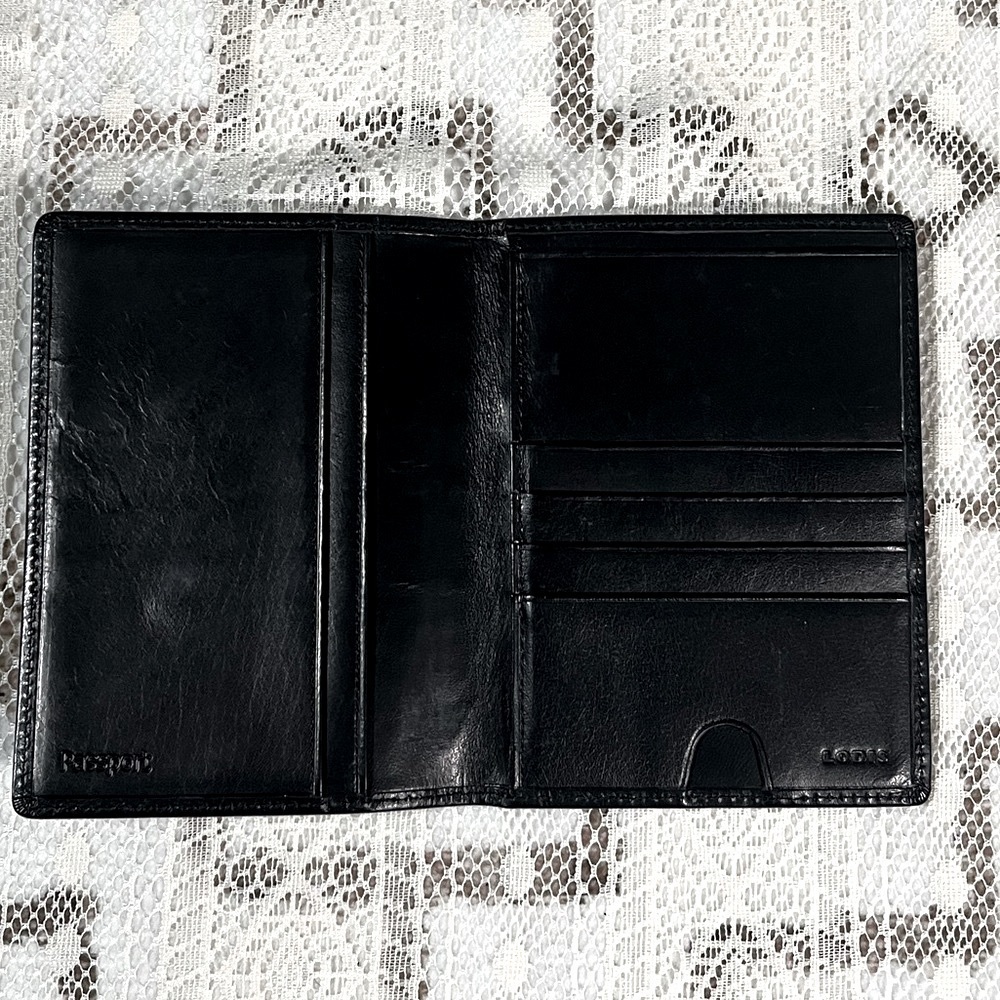 Lodis Black Leather Card Holder